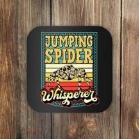 Jumping Spider Whisperer Funny Pet Jumping Spider Meme Coaster thumb 0