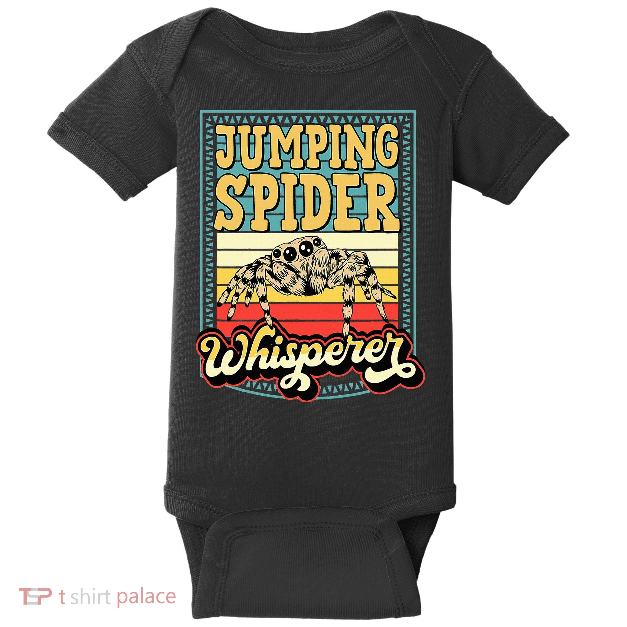 Jumping Spider Whisperer Funny Pet Jumping Spider Meme Baby Bodysuit