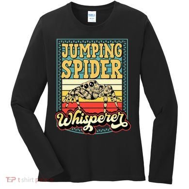 Jumping Spider Whisperer Funny Pet Jumping Spider Meme Women's Long Sleeve Shirt