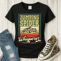 Jumping Spider Whisperer Funny Pet Jumping Spider Meme Women's T-Shirt thumb 3