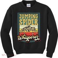 Jumping Spider Whisperer Funny Pet Jumping Spider Meme Kids Sweatshirt thumb 0