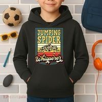 Jumping Spider Whisperer Funny Pet Jumping Spider Meme Kids Hoodie thumb 2