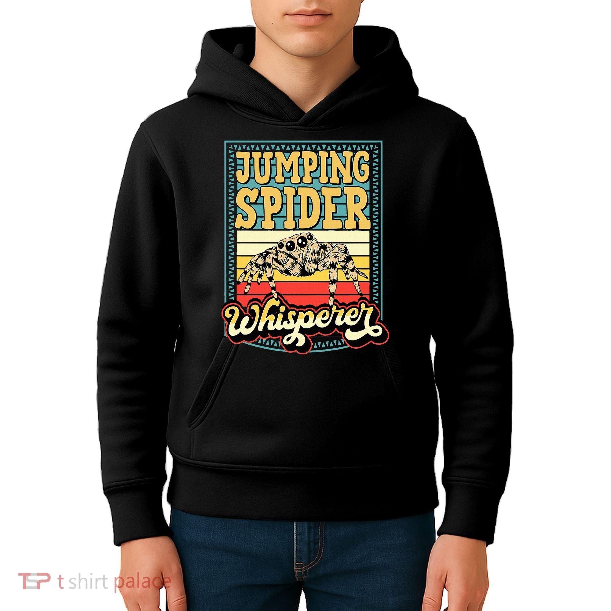 Jumping Spider Whisperer Funny Pet Jumping Spider Meme Kids Hoodie