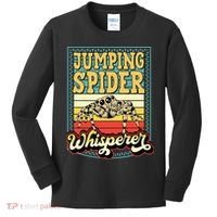 Jumping Spider Whisperer Funny Pet Jumping Spider Meme Kids Long Sleeve Shirt thumb 0