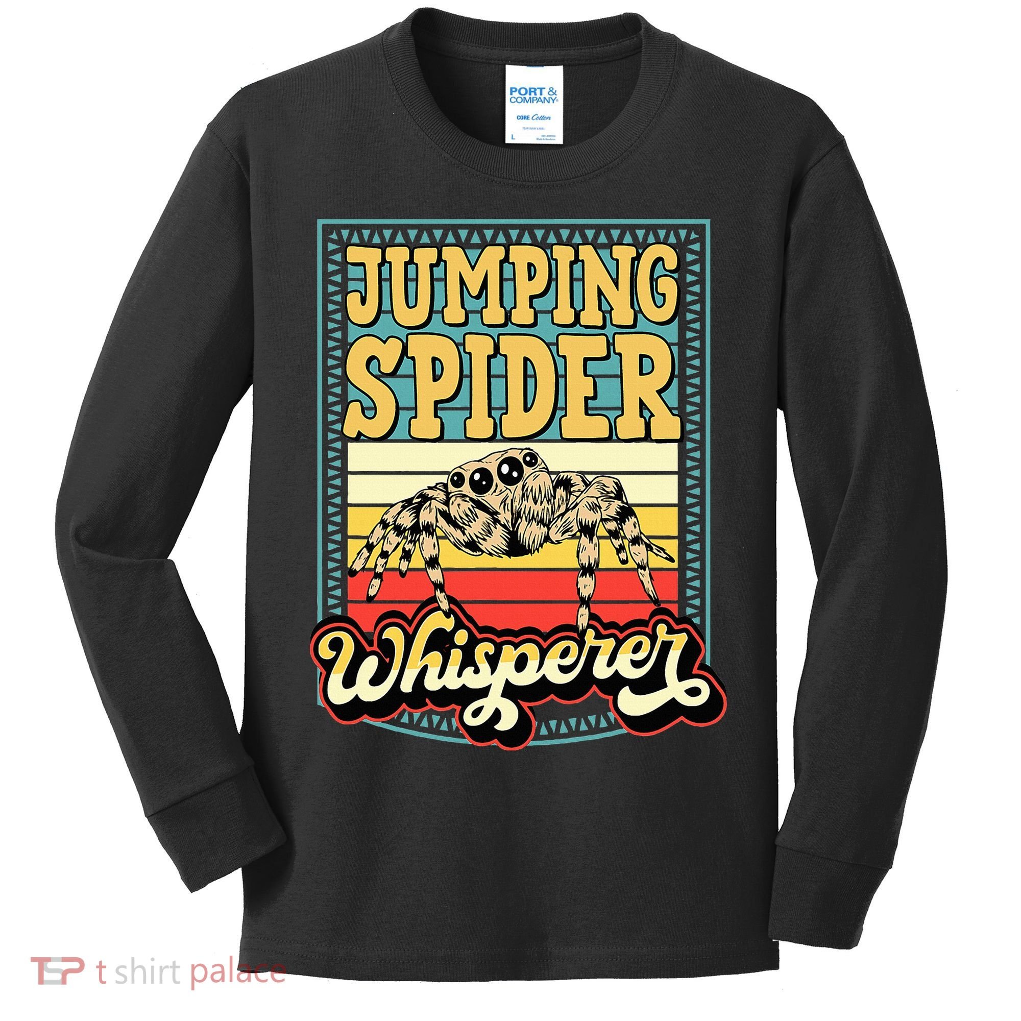 Jumping Spider Whisperer Funny Pet Jumping Spider Meme Kids Long Sleeve Shirt