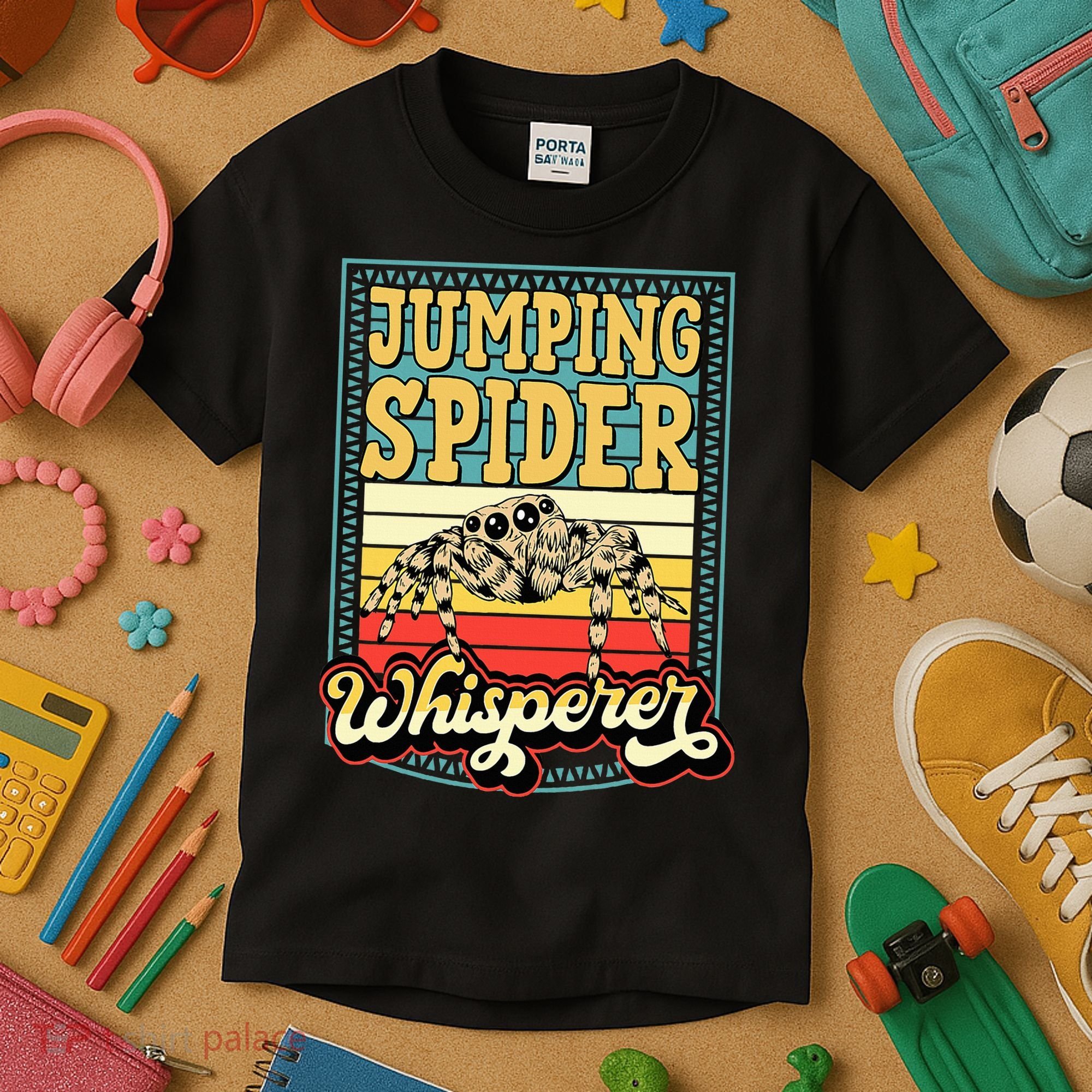 Jumping Spider Whisperer Funny Pet Jumping Spider Meme Kids T-Shirt