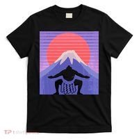 Japanese Sumo Wrestler In Mawashi Japan Mt. Fuji Aesthetic T-Shirt thumb 0