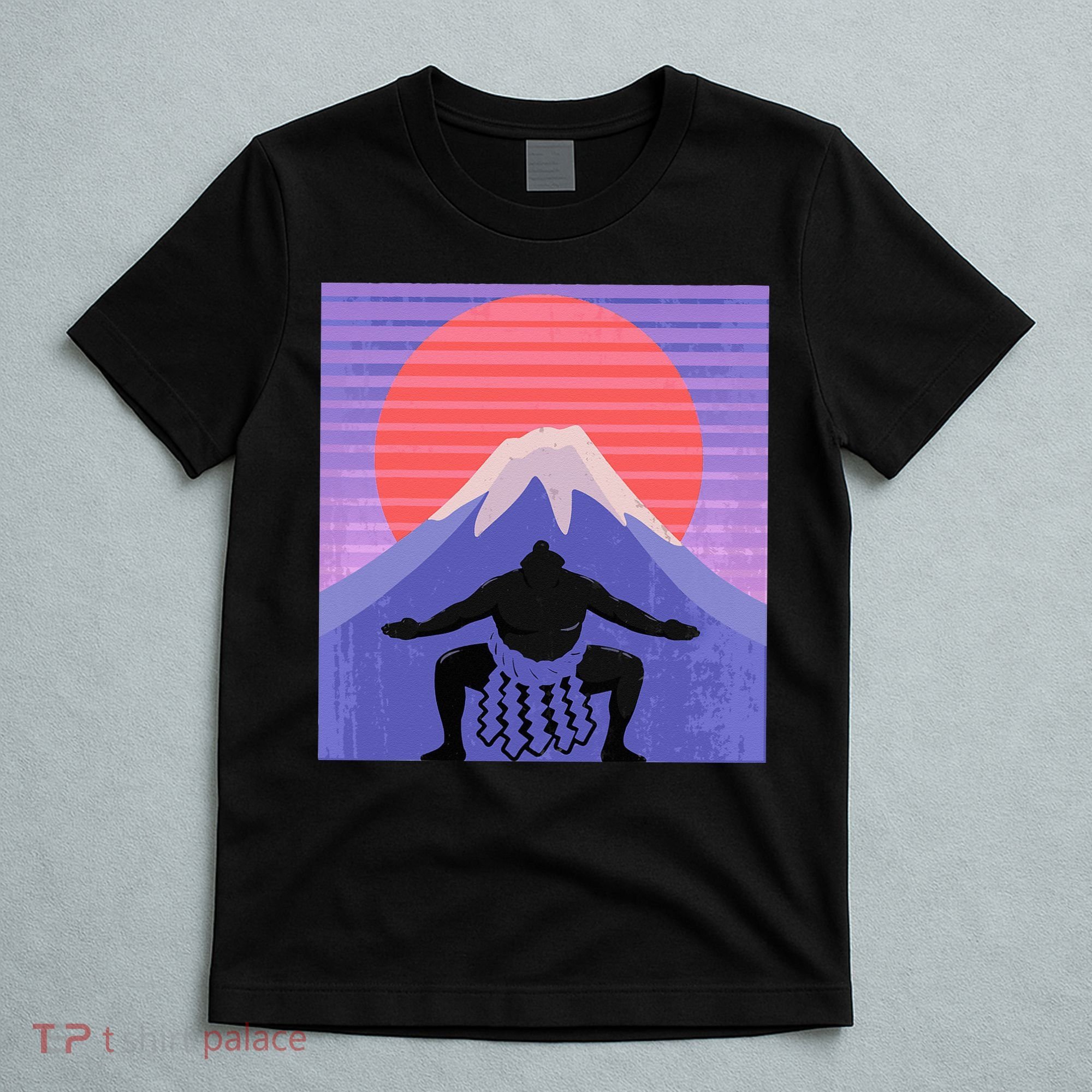 Japanese Sumo Wrestler In Mawashi Japan Mt. Fuji Aesthetic T-Shirt