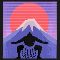 Japanese Sumo Wrestler In Mawashi Japan Mt. Fuji Aesthetic T-Shirt thumb 7