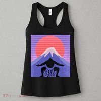 Japanese Sumo Wrestler In Mawashi Japan Mt. Fuji Aesthetic Women's Tank Top thumb 3