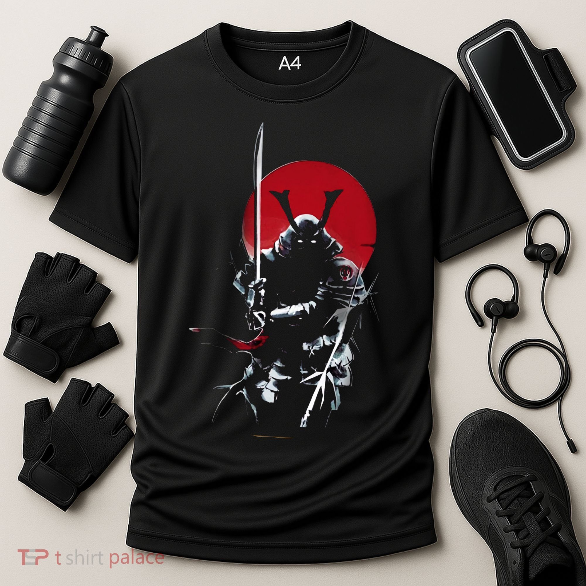 Japanese Samurai Warrior Lover Cooling Performance Crew T-Shirt