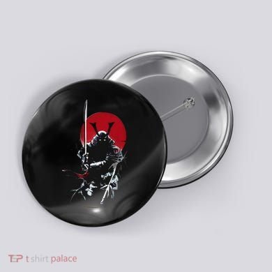 Japanese Samurai Warrior Lover Button