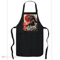 Japan Samurai Warrior Dragon Great Wave Ukiyo-e Art Kanji Apron thumb 0