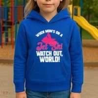 Jet Skiing When Mom’S On A Jet Ski Watch Out Mother’S Day Gift Kids Hoodie thumb 3
