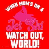 Jet Skiing When Mom’S On A Jet Ski Watch Out Mother’S Day Gift Santa Hat thumb 1