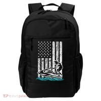 Jet Skiing Water Ski Athletic Usa American Flag Gift Backpack thumb 0