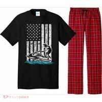Jet Skiing Water Ski Athletic Usa American Flag Gift Pajama Set thumb 0