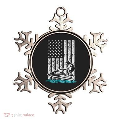 Jet Skiing Water Ski Athletic Usa American Flag Gift Ornament