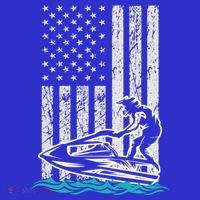 Jet Skiing Water Ski Athletic Usa American Flag Gift Long Sleeve Shirt thumb 2