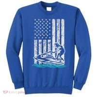 Jet Skiing Water Ski Athletic Usa American Flag Gift Sweatshirt thumb 0