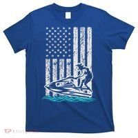 Jet Skiing Water Ski Athletic Usa American Flag Gift T-Shirt thumb 0