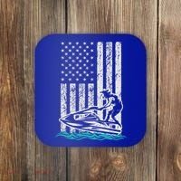 Jet Skiing Water Ski Athletic Usa American Flag Gift Coaster thumb 0