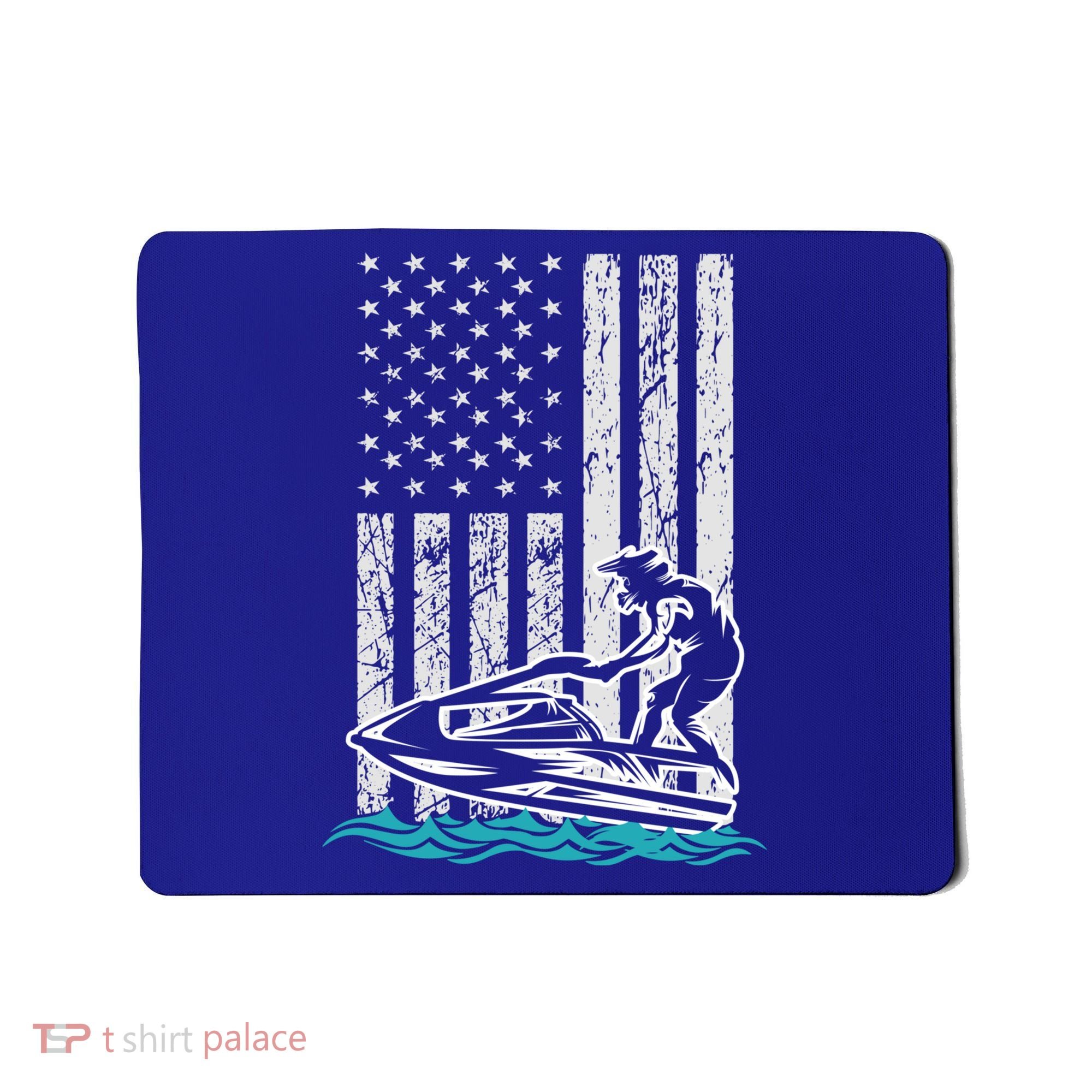 Jet Skiing Water Ski Athletic Usa American Flag Gift Mousepad