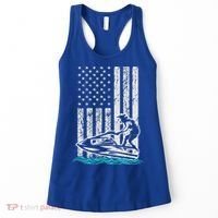 Jet Skiing Water Ski Athletic Usa American Flag Gift Women's Tank Top thumb 0