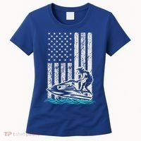 Jet Skiing Water Ski Athletic Usa American Flag Gift Women's T-Shirt thumb 0