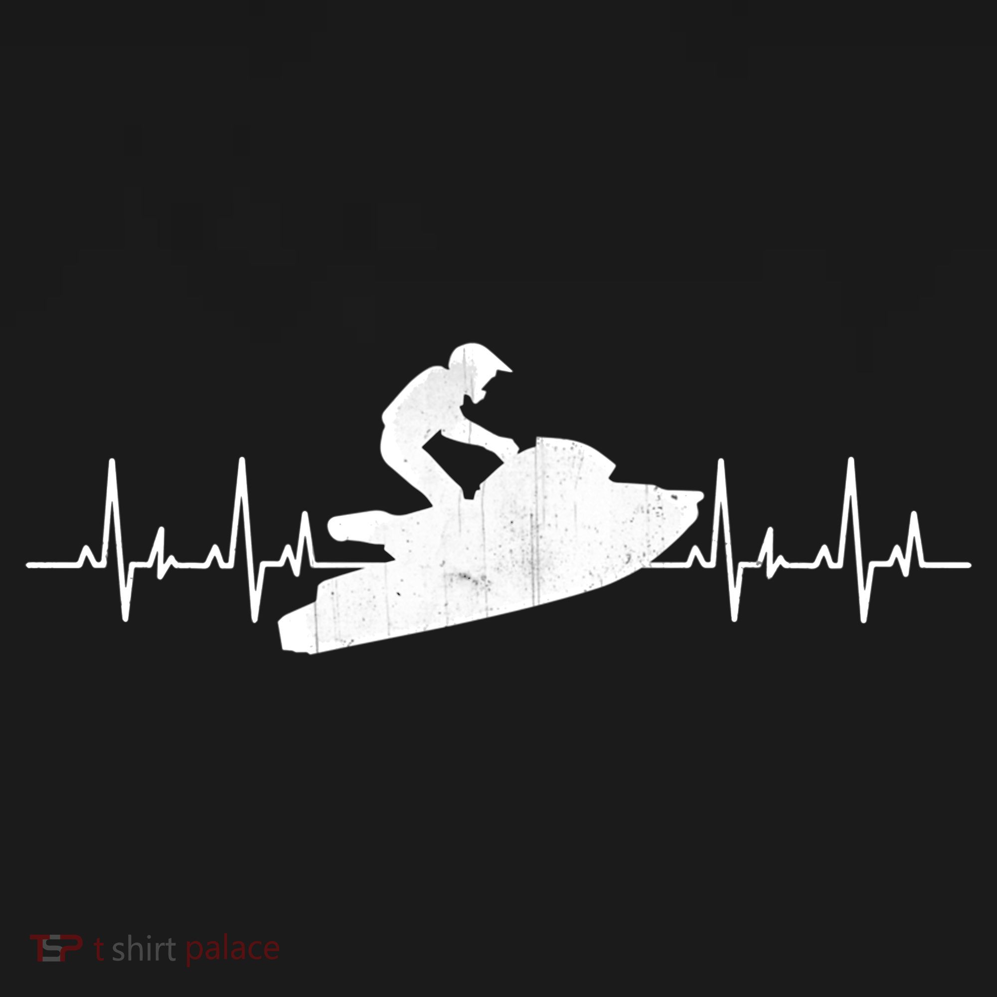 Jet Ski Water Skier Heartbeat Stand Up Racing Jet Ski Lover Gift Women's Hoodie
