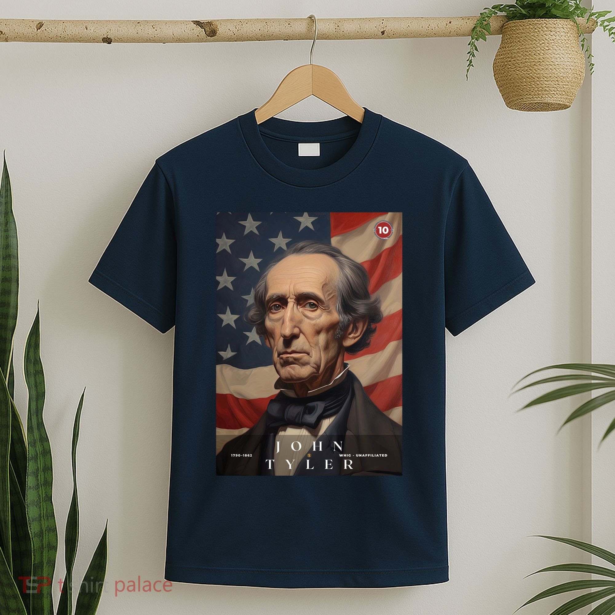 John Tyler 10th President Of The United States Portrait T-Shirt