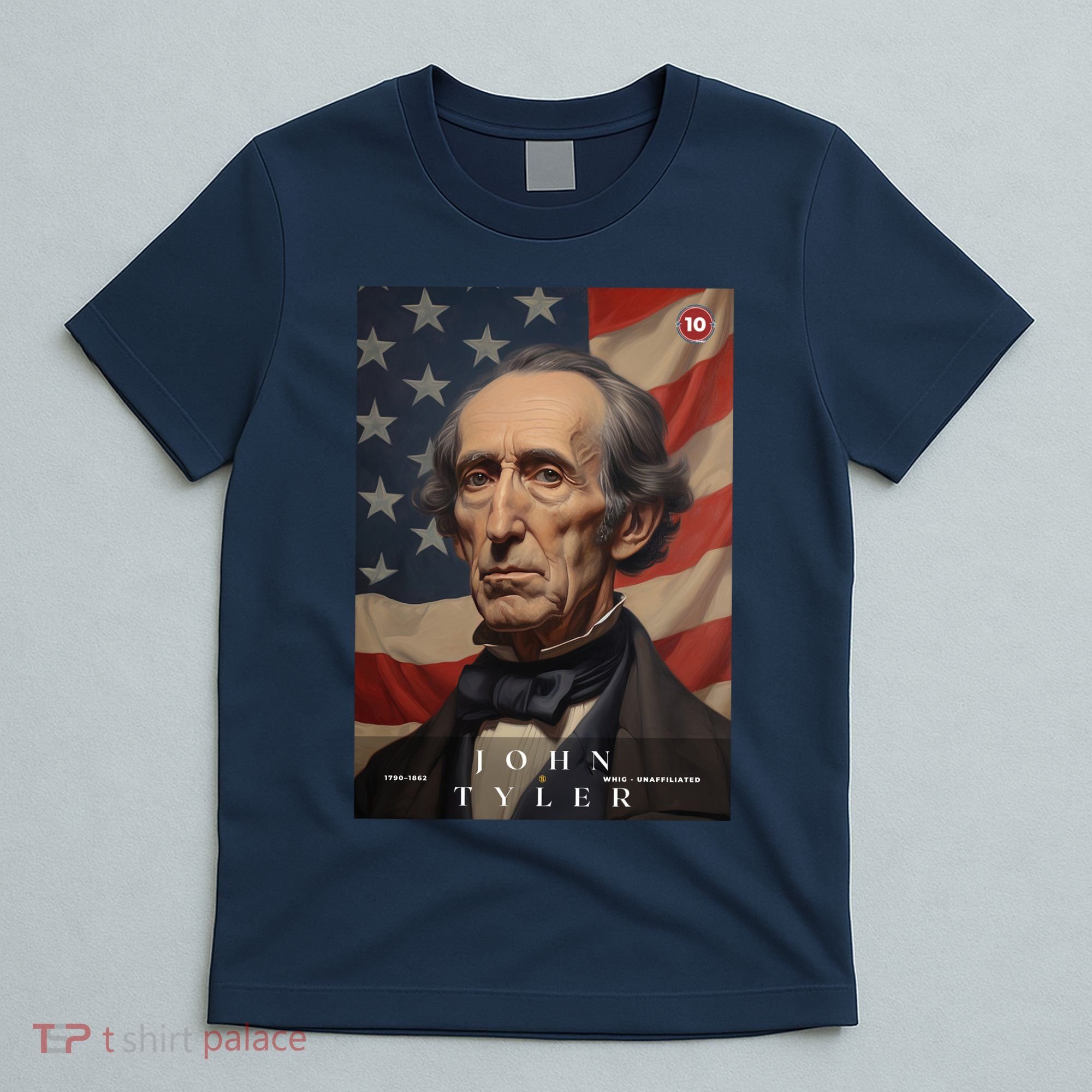 John Tyler 10th President Of The United States Portrait T-Shirt