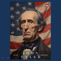 John Tyler 10th President Of The United States Portrait T-Shirt thumb 7