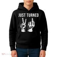 Just Turned 21 Birthday Gifts Kids Hoodie thumb 4