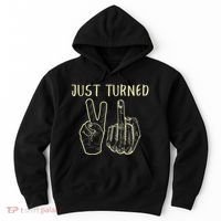 Just Turned 21 Years Old Funny 21st Birthday Party Hoodie thumb 0