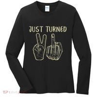 Just Turned 21 Years Old Funny 21st Birthday Party Women's Long Sleeve Shirt thumb 0
