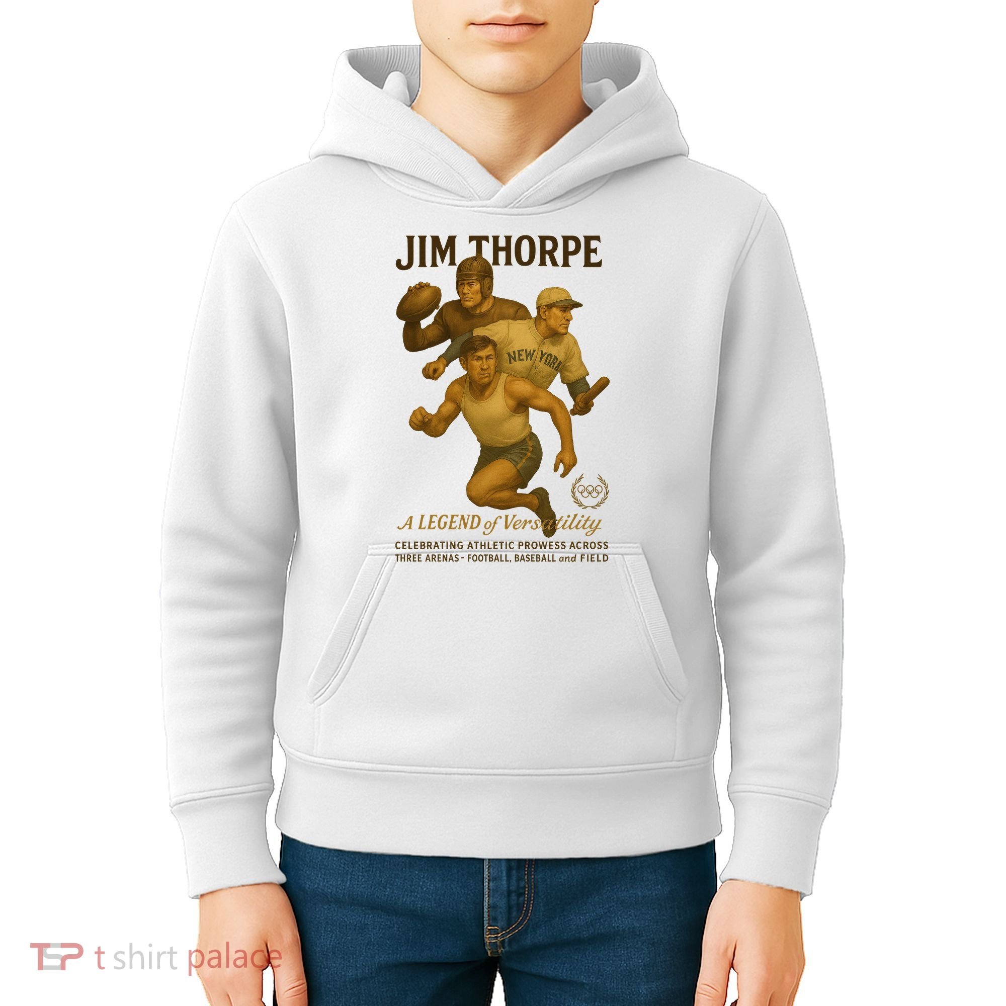 Jim Thorpe A Legend Of Versatility  Kids Hoodie