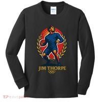 Jim Thorpe Athlete Football Player Kids Long Sleeve Shirt thumb 0