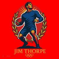 Jim Thorpe Athlete Football Player Santa Hat thumb 1