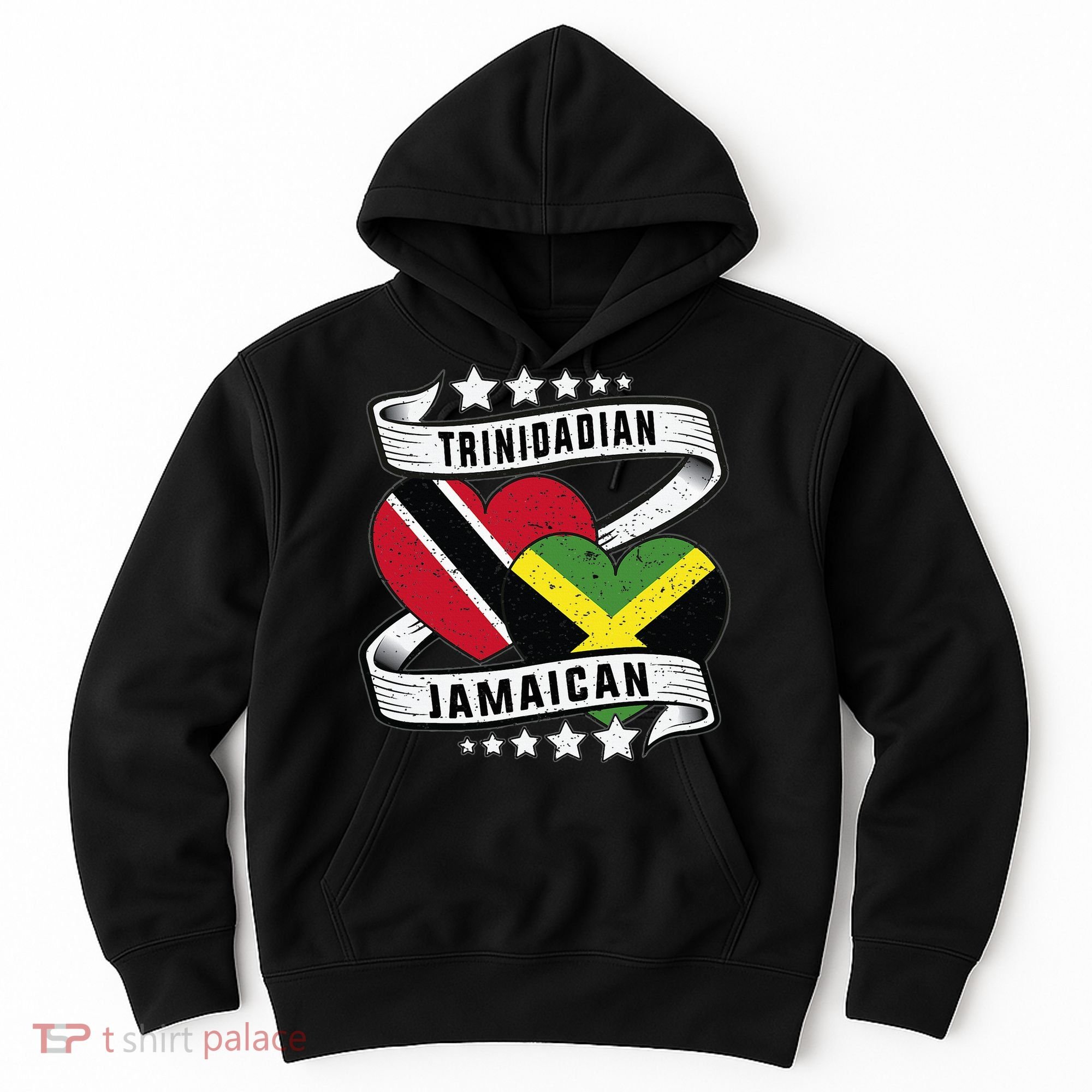Jamaican Trinidad and half Jamaican flag  Hoodie