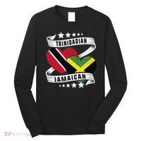 Jamaican Trinidad and half Jamaican flag  Long Sleeve Shirt thumb 0
