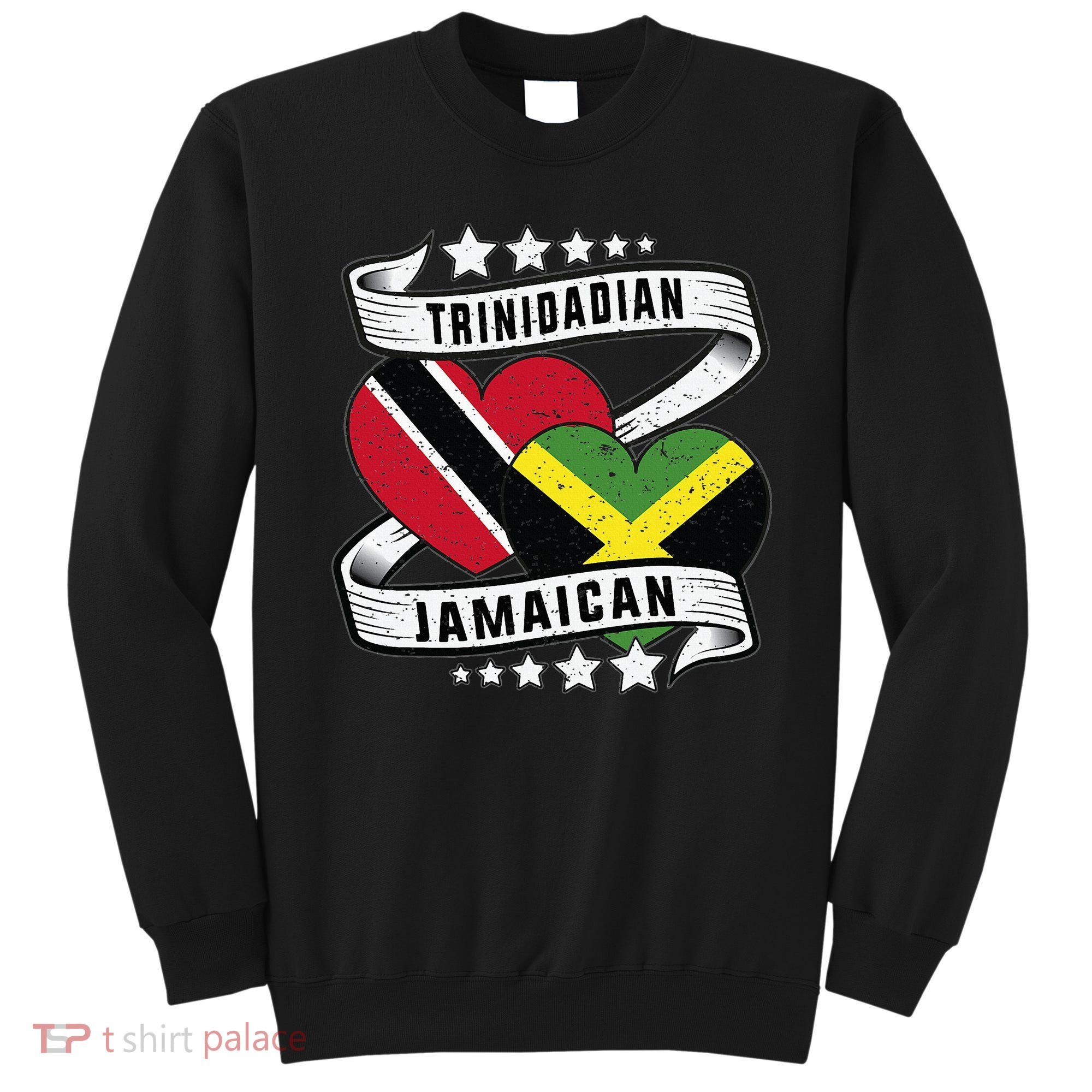 Jamaican Trinidad and half Jamaican flag  Sweatshirt