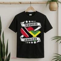 Jamaican Trinidad and half Jamaican flag  T-Shirt thumb 2
