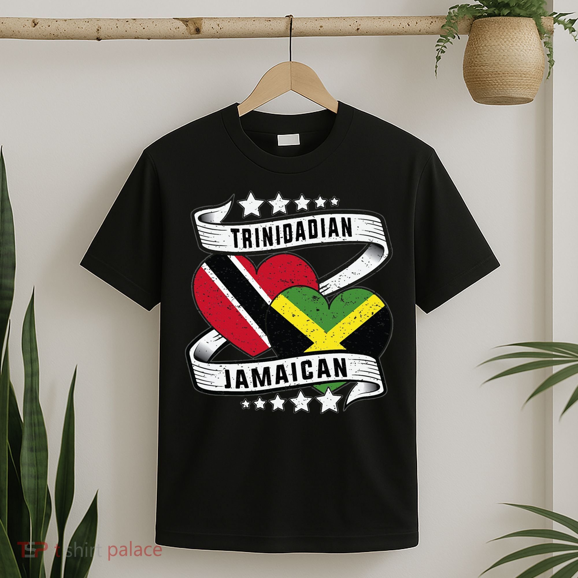 Jamaican Trinidad and half Jamaican flag  T-Shirt