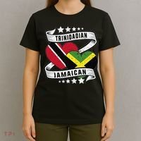 Jamaican Trinidad and half Jamaican flag  T-Shirt thumb 4