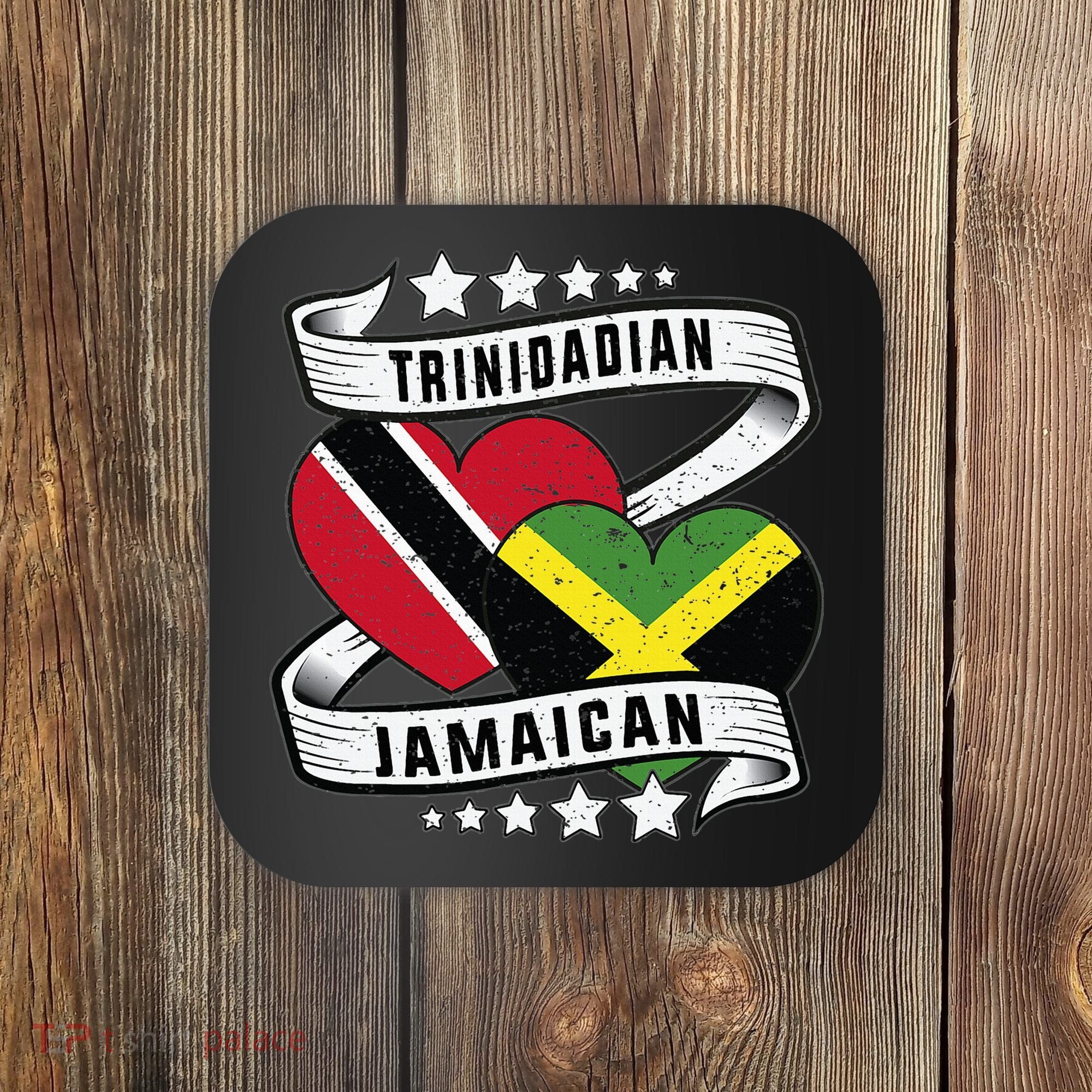 Jamaican Trinidad and half Jamaican flag  Coaster