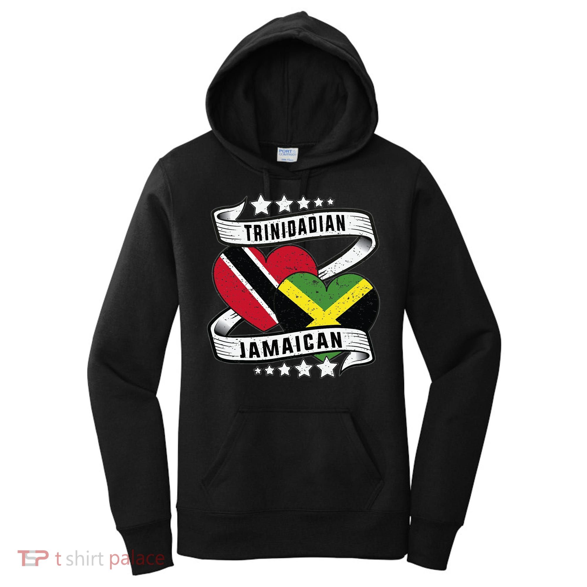 Jamaican Trinidad and half Jamaican flag  Women's Hoodie