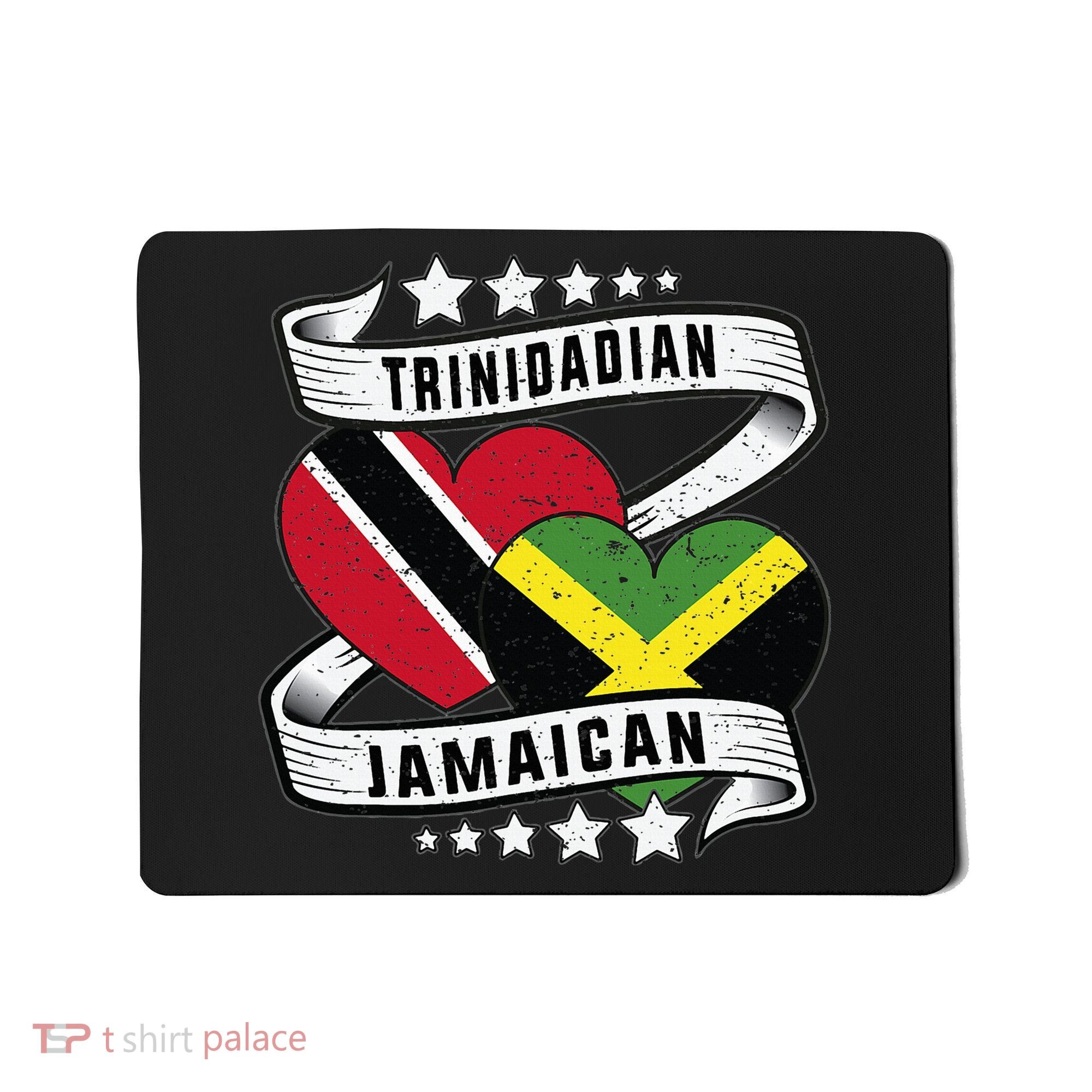 Jamaican Trinidad and half Jamaican flag  Mousepad