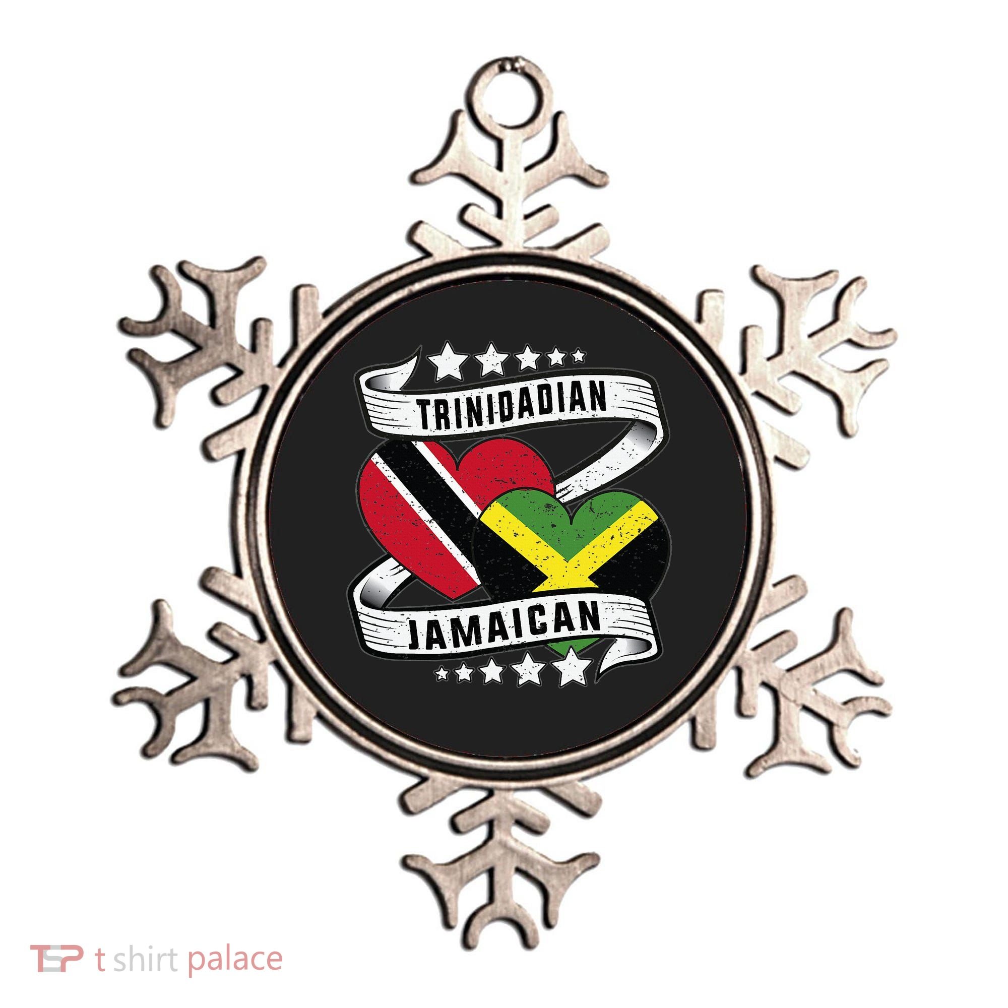 Jamaican Trinidad and half Jamaican flag  Ornament
