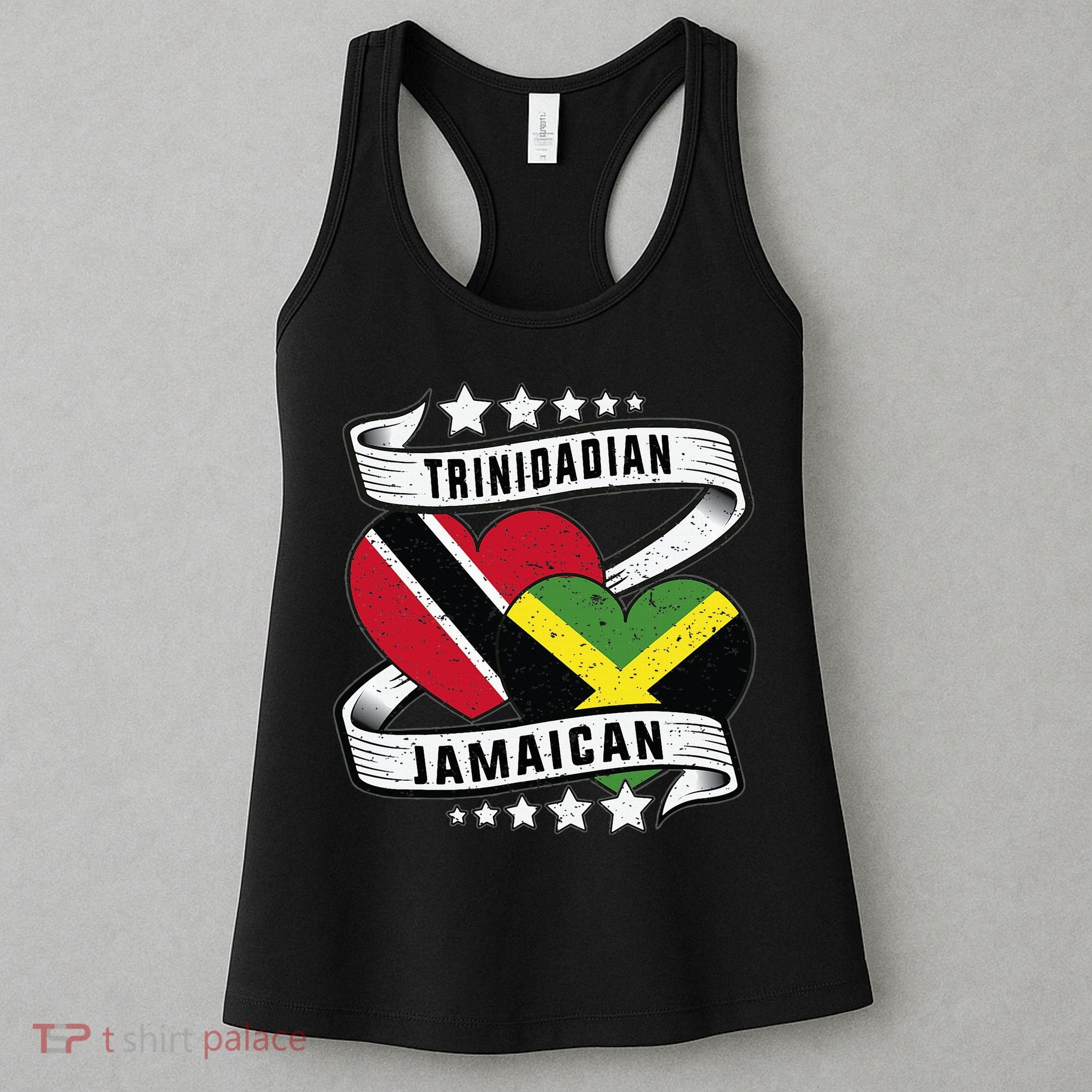 Jamaican Trinidad and half Jamaican flag  Women's Tank Top